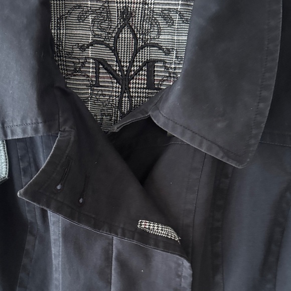 Mackage Women's Black Trim Leather Trench Coat - Picture 2 of 16